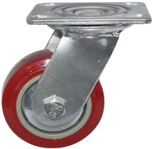 Heavy Duty Threaded Stem Top Plated Trolley Wheels 90MM-125MM Swivel / Rigid / Locking