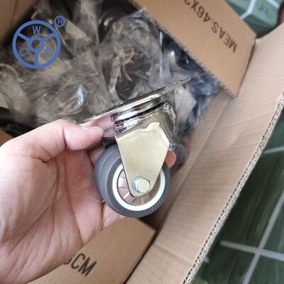 Non-Marking Rubber Casters Featuring Double Ball Bearing Unit Weight 4kg to 5kg Smooth Quiet Durable Wheels for Heavy Duty