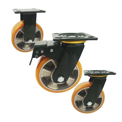 880lbs Capacity 8 X 2 Caster Wheel , Wearable Aluminum Caster Wheels