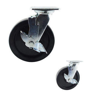 OEM Lockable Side Braked 200mm Heavy Duty Swivel Plate Casters
