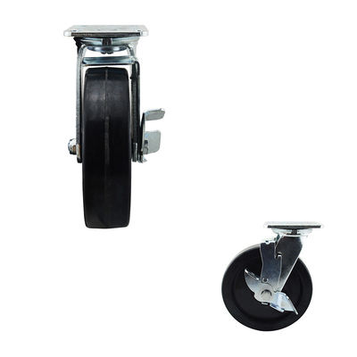 OEM Lockable Side Braked 200mm Heavy Duty Swivel Plate Casters