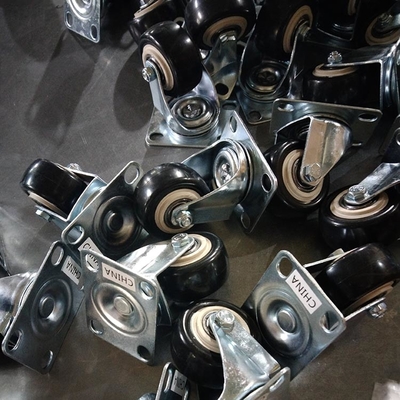360 Dgree Rotating PVC Swivel Locking Castors 2" Bolt Hole Wheels With Double Ball Bearing