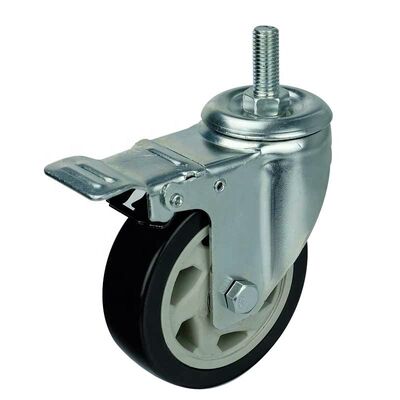 3 Inches Wheel Diameter Stem Casters Stainless Steel Smooth Rolling Stem Casters Perfect for Medical Equipment and Carts