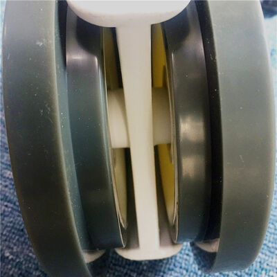 194mm 높이 검정색 PU 캐스터 휠 속이 빈 코어 산업용 등급 캐스터 휠, 중장비 카트, 장비 및 기계용