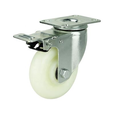 100~300kg 하중 용량 고무 캐스터 휠, 탄성 부드러운 오렌지색, 실내/실외 적용에 이상적, 내구성 있는 캐스터 솔루션