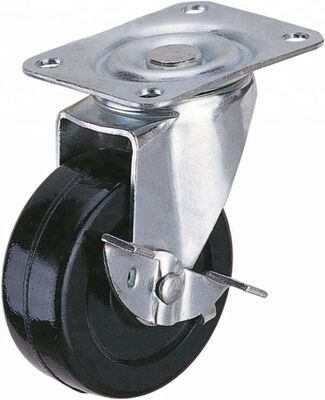 4kg 5kg Unit Weight Rubber Casters Steel Rubber Wheel Material Suitable Indoor Outdoor Heavy Duty Industrial Applications