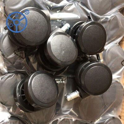 450~850kg 부하 용량 검은색 PU 바퀴 홀 코어 강한 바퀴 산업 및 상업용 카트를 위해 설계