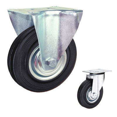 220lbs Rubber Caster Wheel With 160mm Diameter Swivel Plate Castors