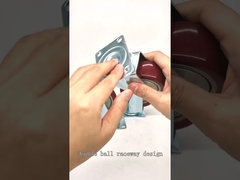 중형 단일 베어링 빨간색 PVC 캐스터 소개 -YLCaster